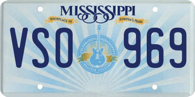 MS license plate VSO969