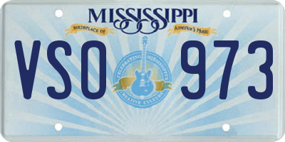 MS license plate VSO973