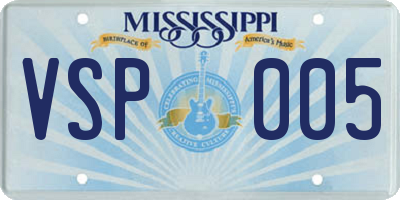 MS license plate VSP005
