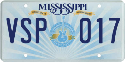 MS license plate VSP017