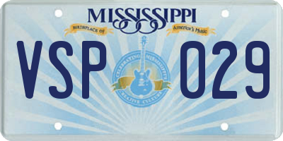 MS license plate VSP029