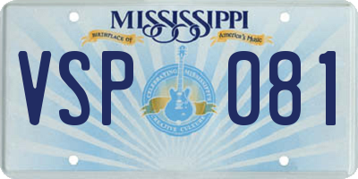MS license plate VSP081