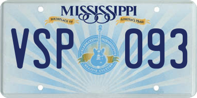 MS license plate VSP093