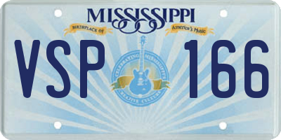 MS license plate VSP166