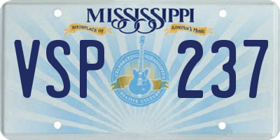 MS license plate VSP237