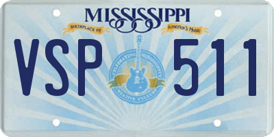 MS license plate VSP511