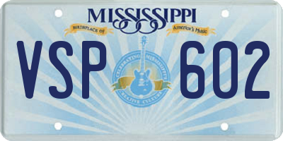 MS license plate VSP602