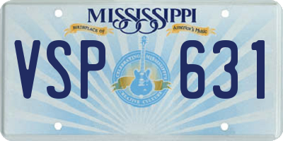 MS license plate VSP631