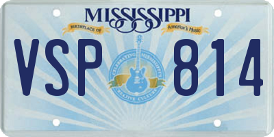 MS license plate VSP814