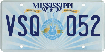 MS license plate VSQ052