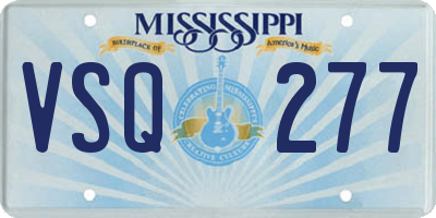 MS license plate VSQ277