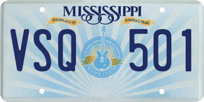 MS license plate VSQ501