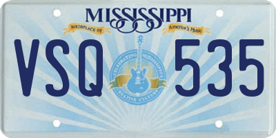 MS license plate VSQ535