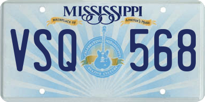 MS license plate VSQ568