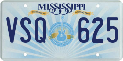 MS license plate VSQ625