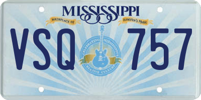 MS license plate VSQ757