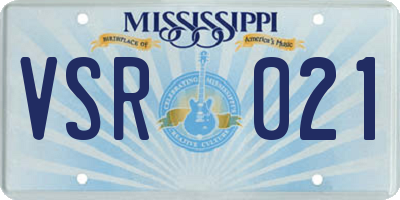 MS license plate VSR021