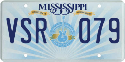 MS license plate VSR079