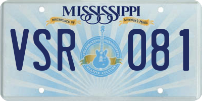 MS license plate VSR081