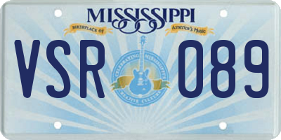 MS license plate VSR089