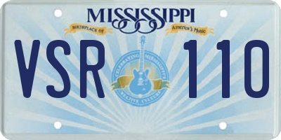 MS license plate VSR110