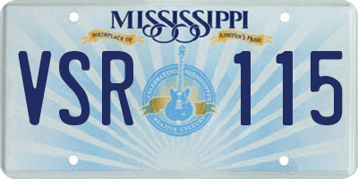 MS license plate VSR115