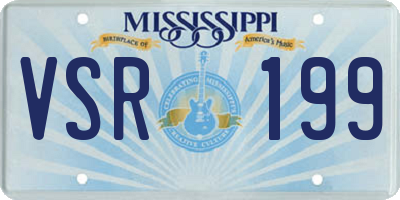 MS license plate VSR199