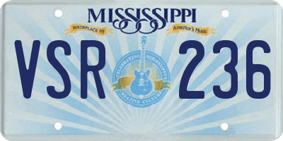 MS license plate VSR236