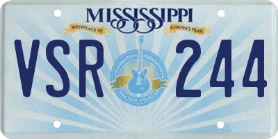 MS license plate VSR244