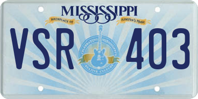 MS license plate VSR403
