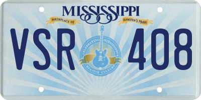 MS license plate VSR408