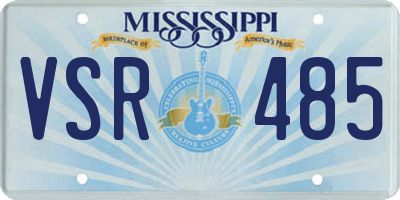 MS license plate VSR485