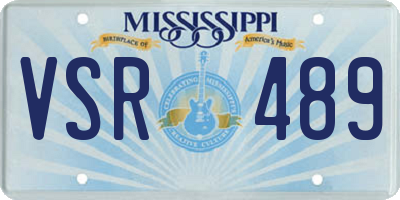 MS license plate VSR489