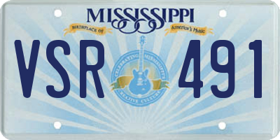 MS license plate VSR491