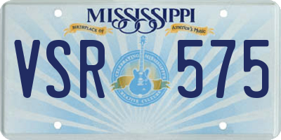 MS license plate VSR575