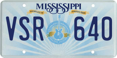 MS license plate VSR640