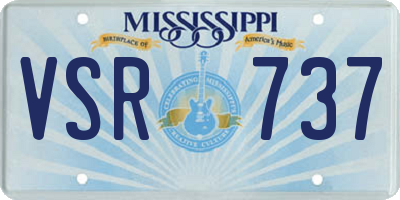 MS license plate VSR737