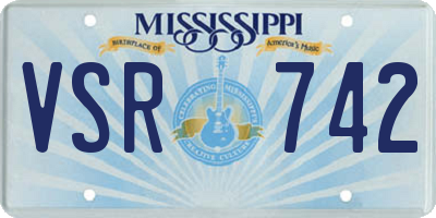 MS license plate VSR742