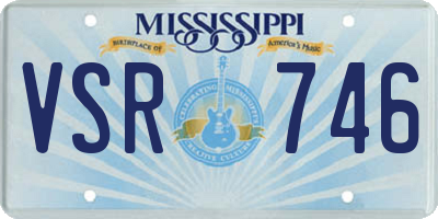 MS license plate VSR746