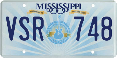MS license plate VSR748