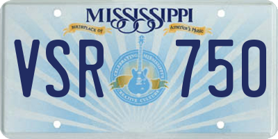 MS license plate VSR750