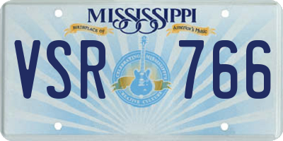 MS license plate VSR766