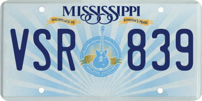 MS license plate VSR839