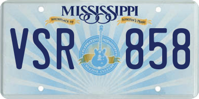 MS license plate VSR858