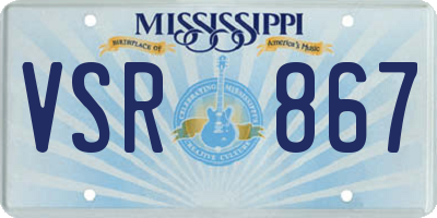 MS license plate VSR867