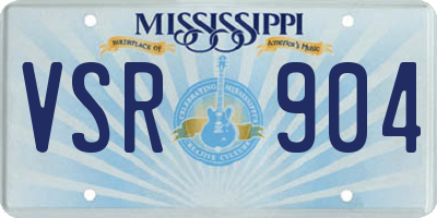 MS license plate VSR904