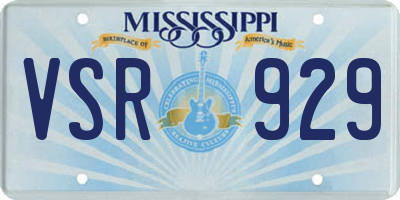 MS license plate VSR929