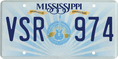 MS license plate VSR974