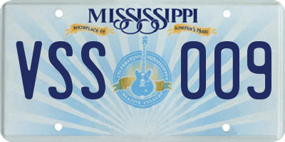 MS license plate VSS009
