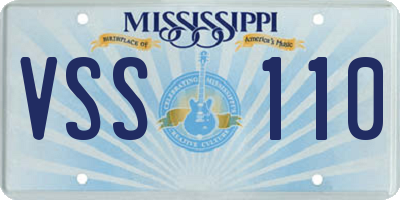 MS license plate VSS110